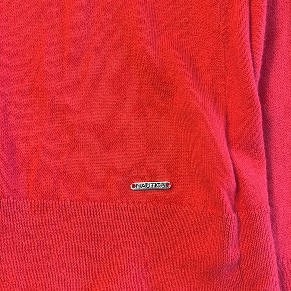 Women’s red Nautical button up cardigan size medium. - Picture 6 of 7